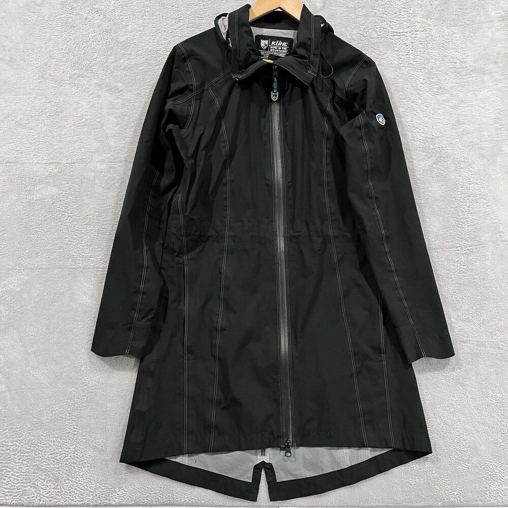 Kuhl Projekt Jetstream Trench Nylon Rain Jacket Womens S LightWeight Long